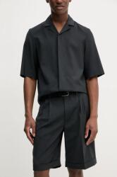 Barena Venezia gyapjú rövidnadrág Camicia Mola fekete, férfi, PAU5095.478 - fekete 48