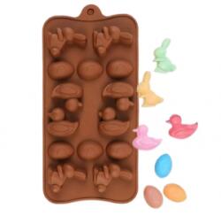 Csokoládé öntőforma húsvéti vegyes minta szilikon T09224-1 Kifutó termék! (T09224-1)