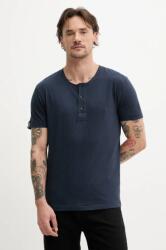 Superdry pamut póló sötétkék, férfi, sima, M1012185A-00S - sötétkék M