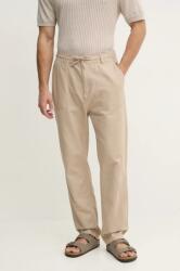 Pepe Jeans nadrág vászonkeverékből LINEN PULL ON PANTS férfi, bézs, chino, PM211872 - bézs 33 - answear - 28 990 Ft