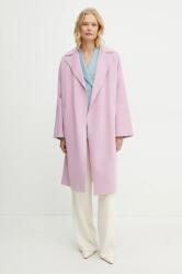 Max Mara gyapjúkabát női, rózsaszín, átmeneti, 2515011011600 - rózsaszín 42