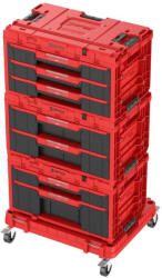 Qbrick System Box QBRICK® System ONE Workshop Red - Cart, 3x Toolbox, 4 részes szerszámosláda készlet (STP01239949)