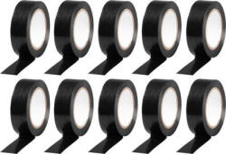 Strend Pro Szalag Strend Pro, 19 mm, L-10 m, max. 80°C, 600V, fekete, szigetelő, ragasztó, PVC, csomag 10 db (STP012173073)
