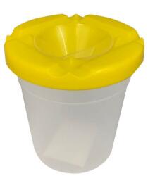 Ars Una ecsetmosó pohár tetővel - sárga (5993120023484) - mindenkiaruhaza