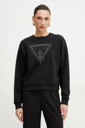 GUESS felső fekete, női, nyomott mintás, W5GQ12 KBKM0 - fekete XL