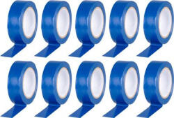 Strend Pro Szalag Strend Pro, 19 mm, L-10 m, max. 80°C, 600V, kék, szigetelő, ragasztó, PVC, csomag 10 db (STP012173070)