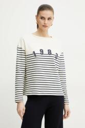 Max Mara pamut melegítőfelső bézs, női, mintás, 2515941041600 - bézs XL