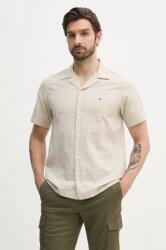Tommy Hilfiger lenvászon ing férfi, bézs, regular, MW0MW38564 - bézs L