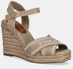 Tommy Hilfiger szandál TOMMY HILFIGER ESPAD HIGH WEDGE bézs, FW0FW08668 - bézs Női 37 - answear - 29 990 Ft