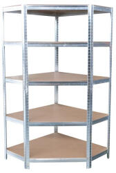 Strend Pro Sarokpolc Racks RAT80, fém, MDF, 5 polcos, 180x90x40 cm, max. 150 kg/polc (STP012212757)