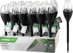 Strend Pro Lámpa Strend Pro Garden, műanyag, lánghatás, szolár, 6, 5x40 cm, 1x LED, Sellbox 24 db (STP012172861)