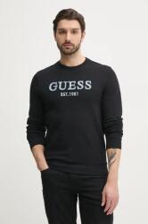 GUESS felső BEAU fekete, férfi, nyomott mintás, M5GQ08 KCN01 - fekete XL