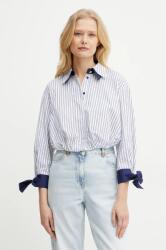Elisabetta Franchi pamut ing női, galléros, fehér, relaxed, CA09451E2 - fehér 40