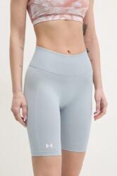 Under Armour edzős rövidnadrág Train Seamless sima, magas derekú, 1379151 - kék L