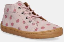 Froddo gyerek félcipő velúrból BAREFOOT FIRST STEP LACES rózsaszín, G2130325 - rózsaszín 25