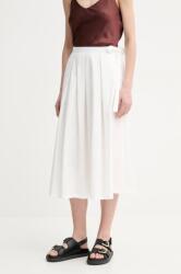 Weekend Max Mara pamut szoknya fehér, midi, harang alakú, 2515101032600 - fehér 36