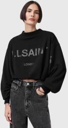 AllSaints pamut melegítőfelső BIGGY ASTER fekete, női, nyomott mintás, W094JC - fekete L