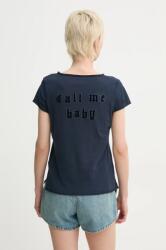 Zadig&Voltaire pamut póló női, sötétkék, JWTN02632 - sötétkék S