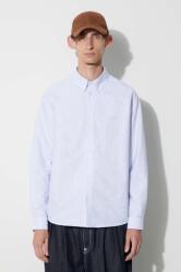 APC A. P. C. pamut ing férfi, legombolt galléros, regular - kék M