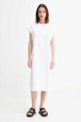 BOSS Orange ruha fehér, midi, egyenes, 50540442 - fehér XS