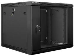 Lanberg 19 fali rack szekrény 9U/600X600 lapraszerelt, fekete V2 (WF01-6609-10B)