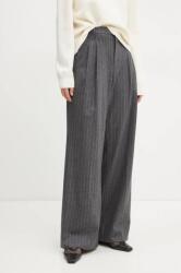 A. L. C A. L. C. gyapjú nadrág Charles szürke, magas derekú széles, 2PANT01059 - szürke 36