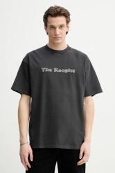 The Kooples pamut póló szürke, férfi, nyomott mintás, HTSC30020K - szürke M