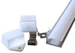 Life Light Led Alumínium Led profil sín, 1M alusín szett, keskeny, 8-10 mm-es Led szalaghoz, 1M sín+ 1M tej takaró + 2 db rögzítő+ 2 db végzáró. Life Light Led (LLLSZASIN1MKESTEJSZETT)