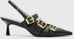 AllSaints bőr tűsarkú Vivian Slingback fekete, W001FC - fekete Női 39