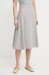MM Max Mara Leisure szoknya szürke, midi, harang alakú, 2516771027600 - szürke S