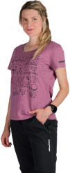 Northfinder Tricou tehnic outdoor din bumbac organic pentru femei Amie rosewine (108280-523-102)