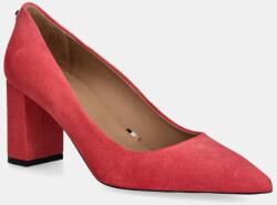 BOSS magassarkú cipő velúrból Janet - rózsaszín Női 36