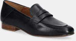Geox bőr mokaszin D MANTINEA fekete, női, lapos talpú, D552EA 00085 C9999 - fekete Női 39