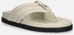 Patrizia Pepe bőr flip-flop bézs, női, lapos talpú, 2X0037 L026 FE30 - bézs Női 36