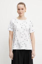 MM Max Mara Leisure felső selyemkeverékből fehér, női, mintás, 2516941087600 - fehér L
