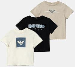Giorgio Armani baba pamut póló 3 db bézs, nyomott mintás, EB000380 AF13913 - bézs 82