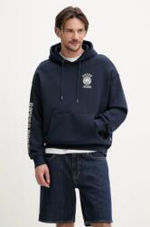 Guess Jeans pamut melegítőfelső sötétkék, férfi, nyomott mintás, kapucnis, M5GQ21 KCPR1 - sötétkék XL
