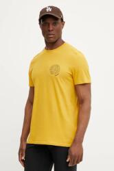 Fjall Raven t-shirt Hemp Blend Out Here sárga, férfi, nyomott mintás, F12600265 - sárga XL