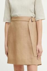MM Max Mara Leisure vászon szoknya barna, mini, egyenes, 2516101018600 - barna 38