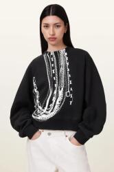 AllSaints pamut melegítőfelső METALLO DANA fekete, női, nyomott mintás, W040JC - fekete L