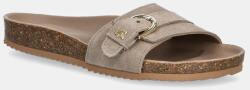 Tommy Hilfiger papucs velúrból SOFT SUEDE ADJUSTABLE MULE bézs, női, FW0FW08809 - bézs Női 40
