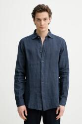 Barena Venezia len ing Camicia Mola férfi, galléros, sötétkék, regular, CAU5077.3007 - sötétkék 52