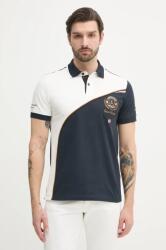 Aeronautica Militare poló sötétkék, férfi, nyomott mintás, PO1858P173 - sötétkék XXL