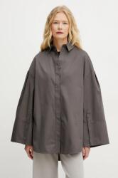 MM Max Mara Leisure pamut ing női, galléros, barna, relaxed, 2516191017600 - barna 40