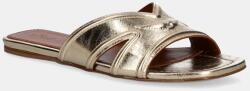 Zadig&Voltaire bőr papucs Azora sárga, női, SWCT01939 - arany Női 40