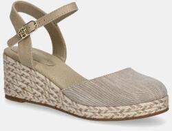 Tommy Hilfiger espadrilles CHAMBRAY MID WEDGE ESPAD bézs, éksarkú, FW0FW08477 - bézs Női 39
