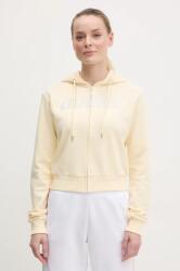 GUESS pamut melegítőfelső PRIMULA sárga, női, nyomott mintás, kapucnis, V5GQ10 KCRP0 - sárga S