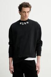 MSGM pamut melegítőfelső fekete, férfi, nyomott mintás, 3840MM103.257000 - fekete L