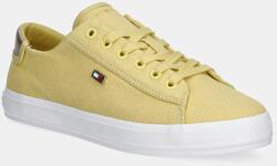 Tommy Hilfiger sportcipő VULC CANVAS LACE UP SNEAKER sárga, FW0FW08647 - sárga Női 38
