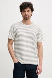 Pepe Jeans póló vászonkeverékből WEST STRIPED PURNEY TEE bézs, férfi, mintás, PM509761 - bézs M
